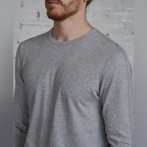 Reigning Champ feathered grey  long sleeve casual heathered grey t shirt L